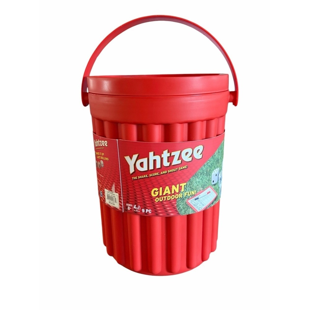 Giant Outdoor Yahtzee COMPLETE Hasbro 2021 Family Large Dice‎ Yard Game Bucket